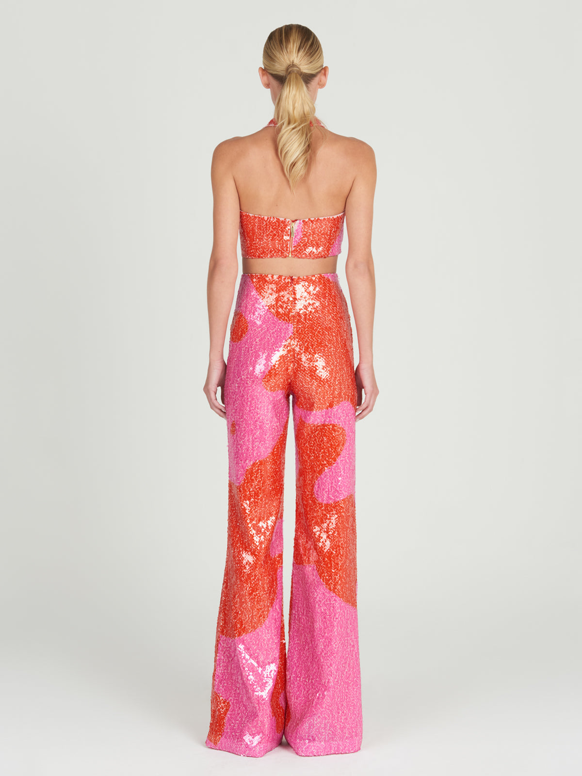 A Nahia Top Vermillion on a white background.